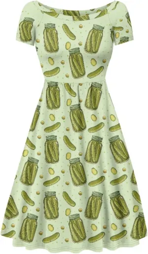 Women 2024 Casual Summer Dresses Spring Short Sleeve Casual Loose Swing Beach Sundress