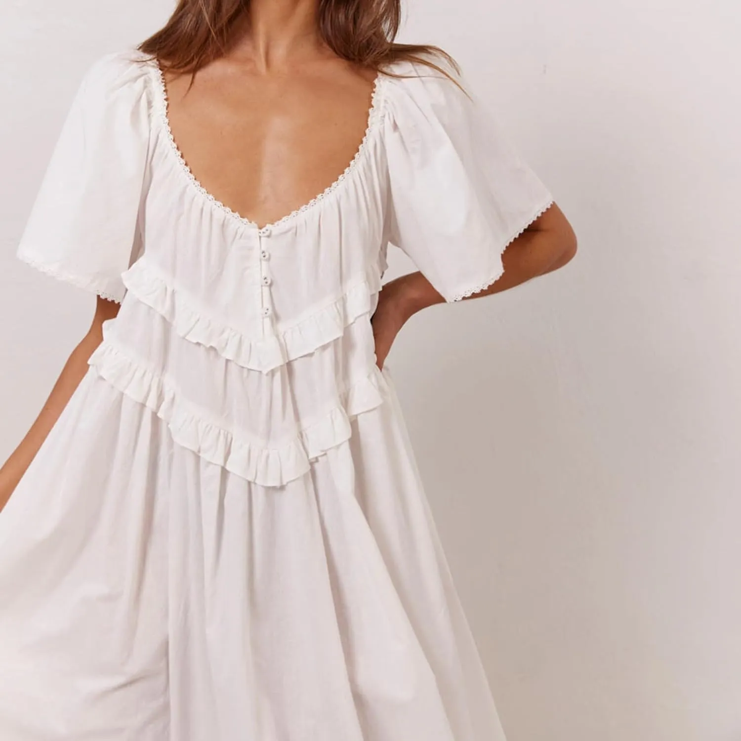 Women Babydoll Sleeve Floral Maxi Dress Puff Sleeve Sweetheart Boho Long Dresses Bohemian Flowy Ruffle Dress