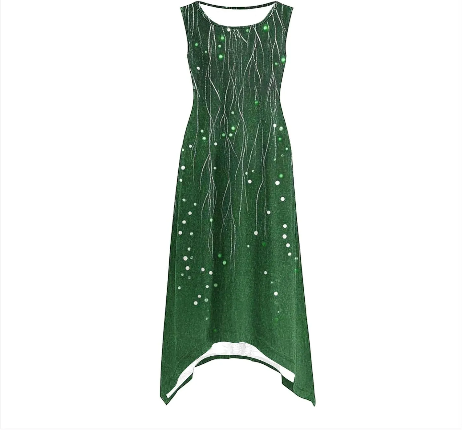 Women Summer Long Midi Dress Casual Sleeveless Sun Dresses Trendy Floral Print Boho Beach Sundress with Pockets