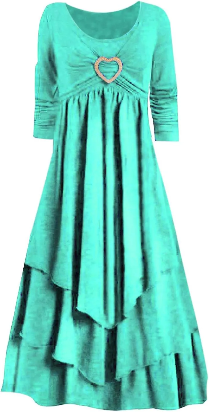 Women Summer Short Sleeve Midi Dress with Pockets Casual Aline Flowy Tshirt Dress Floral Vocation Beach Sundress