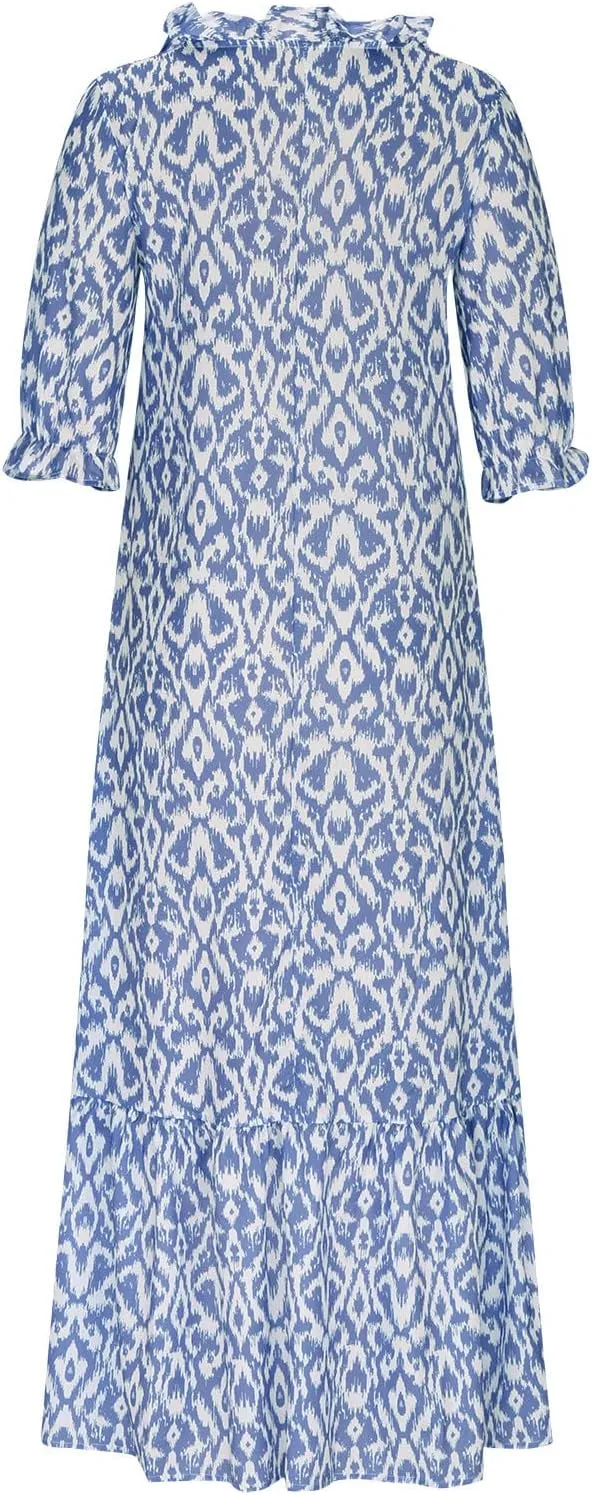 Women V Neck Dresses for Women Short 1/2 Sleeve Floral Graphic Loose Fit Maxi Long Summer Fall 2025 Trendy