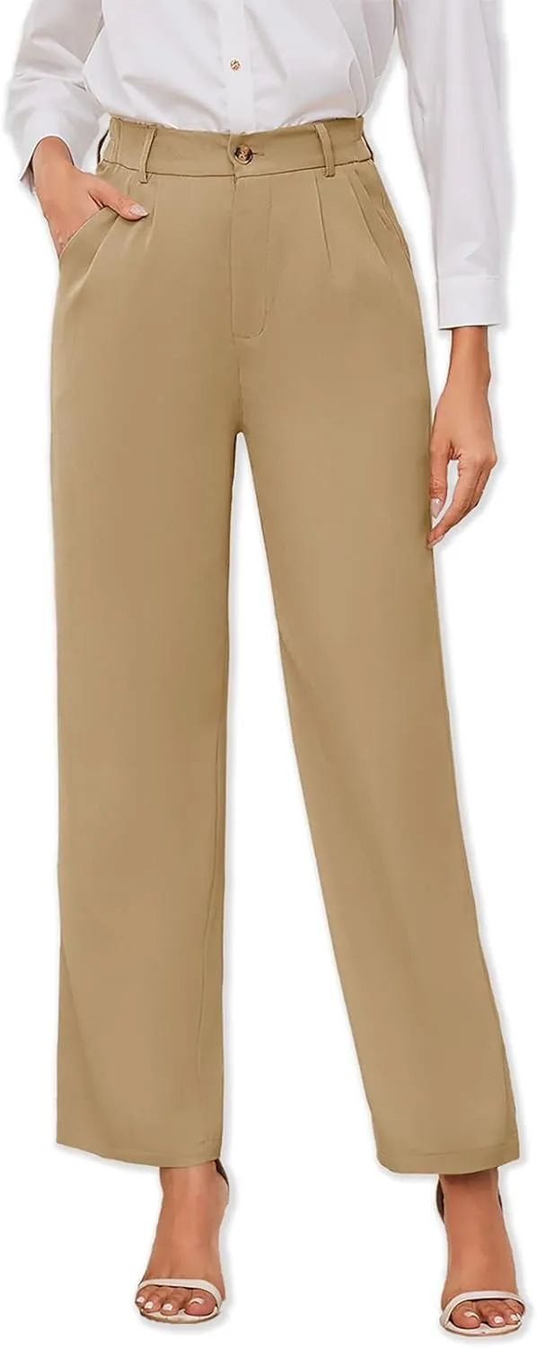 Women's Casual Wide Leg Pants Women Business Casual Pants Dress Pants Work Trousers for Women