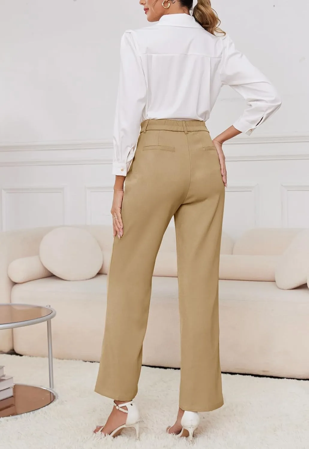 Women's Casual Wide Leg Pants Women Business Casual Pants Dress Pants Work Trousers for Women