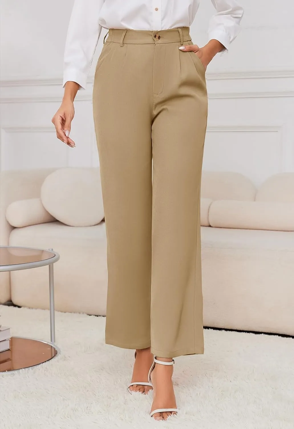 Women's Casual Wide Leg Pants Women Business Casual Pants Dress Pants Work Trousers for Women