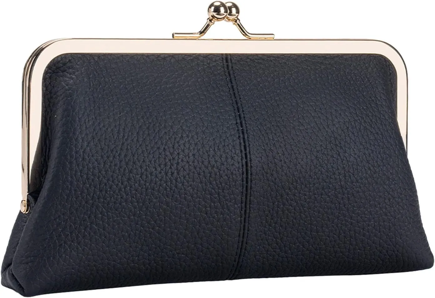 Womens Clutch Purse Kiss Lock Elegant Rectangle Evening Bag for Prom Dates Party