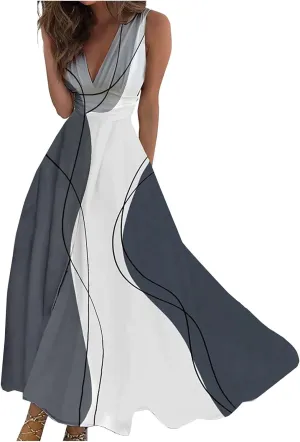 Womens Dresses Flowy Ruched Floral Print Boho Dress Wrap V Neck Sleeveless Sundress Elegant Beach Dresses