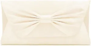 Womens Elegant Pleated Bowknot Handbag Clutch Party Evening Shoulder Bag