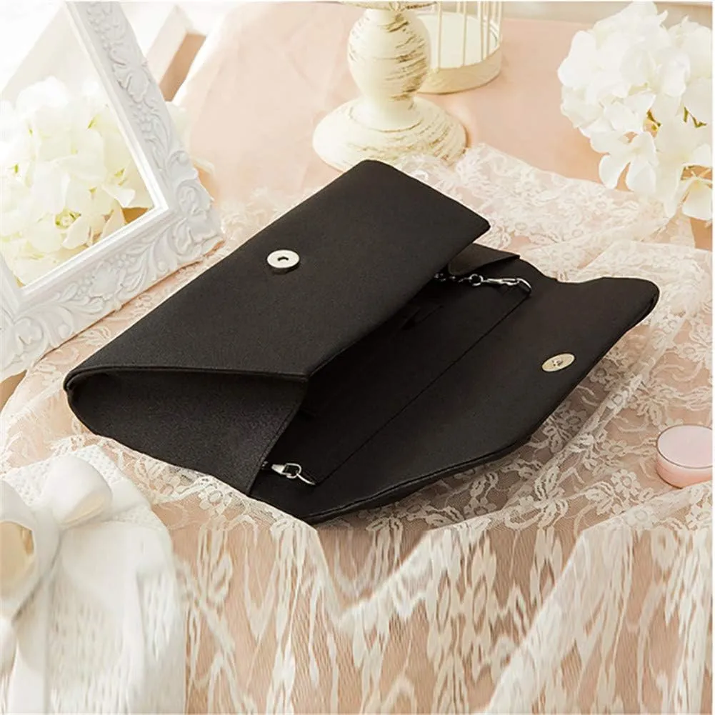 Womens Elegant Pleated Bowknot Handbag Clutch Party Evening Shoulder Bag