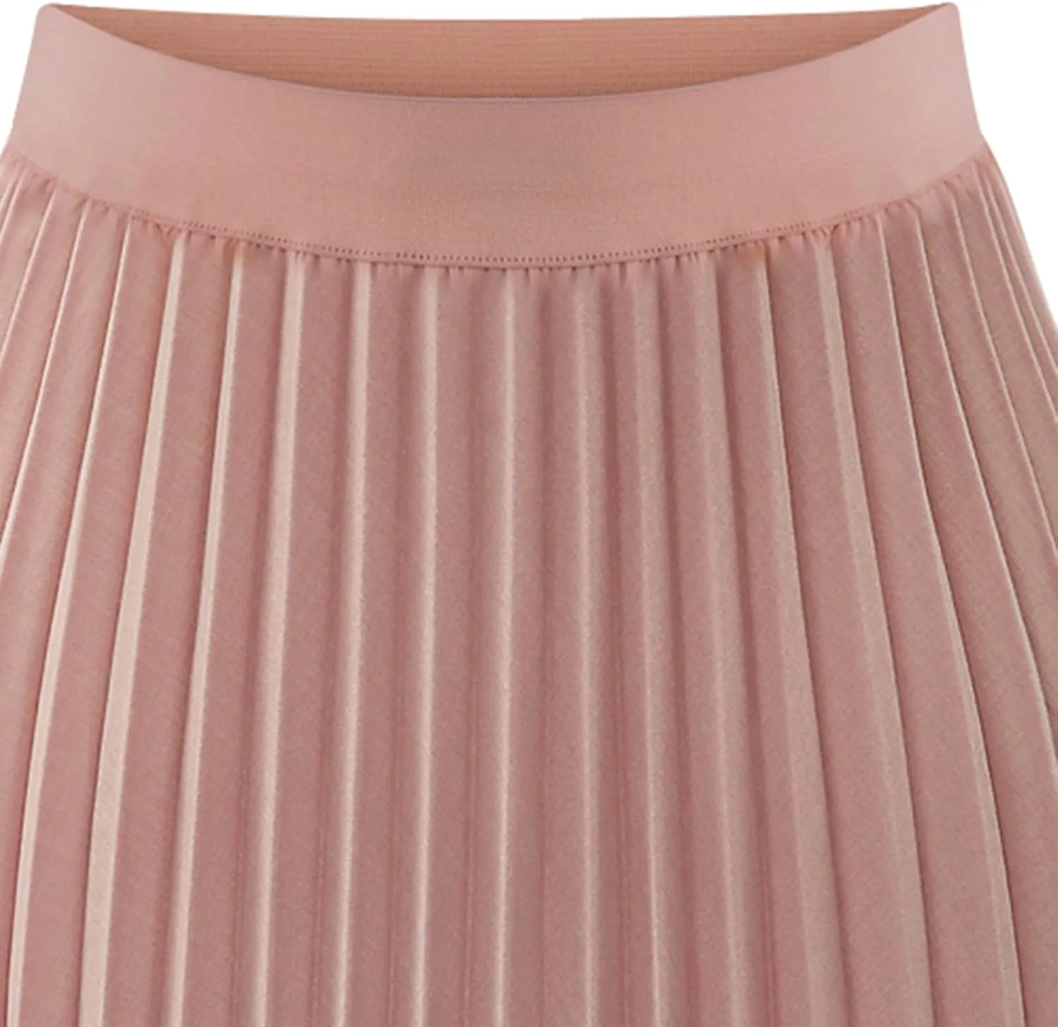 Womens Pleated Midi Skirt High Waist Swing Boho Pleated Skirt Casual Chiffon Elastic A-line Long Skirts