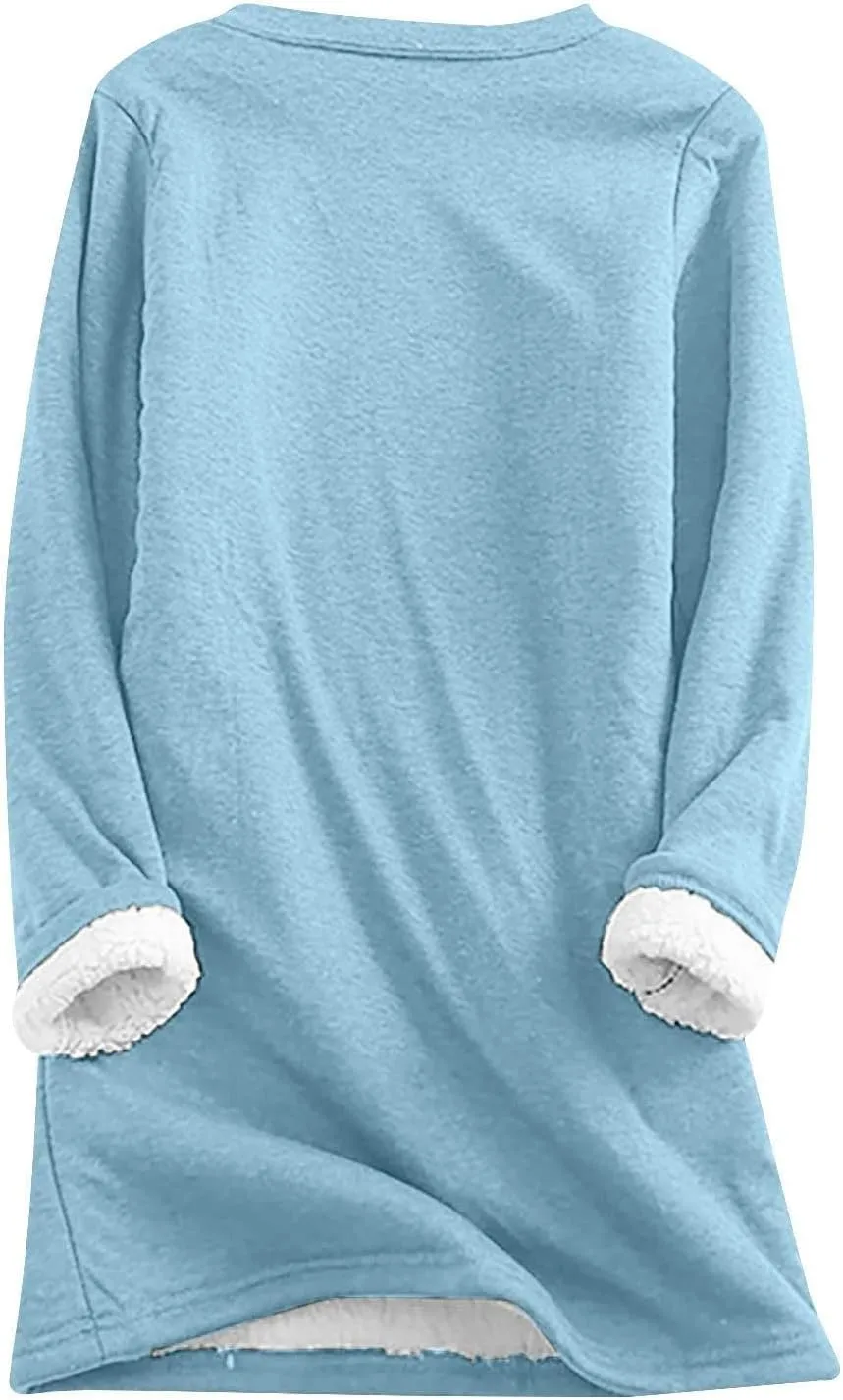 Yes,I'm Still -Me 24:7 Sherpa Lined Sweatshirt Women Faux Parka Warm Outerwear Letter Print Loungewear