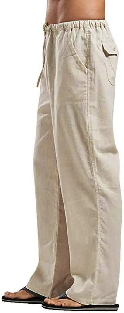 Ymosrh Camping Pants Men Printed Overalls Casual Pocket Sport Work Casual Trouser Pants Mens Casual Work Pants
